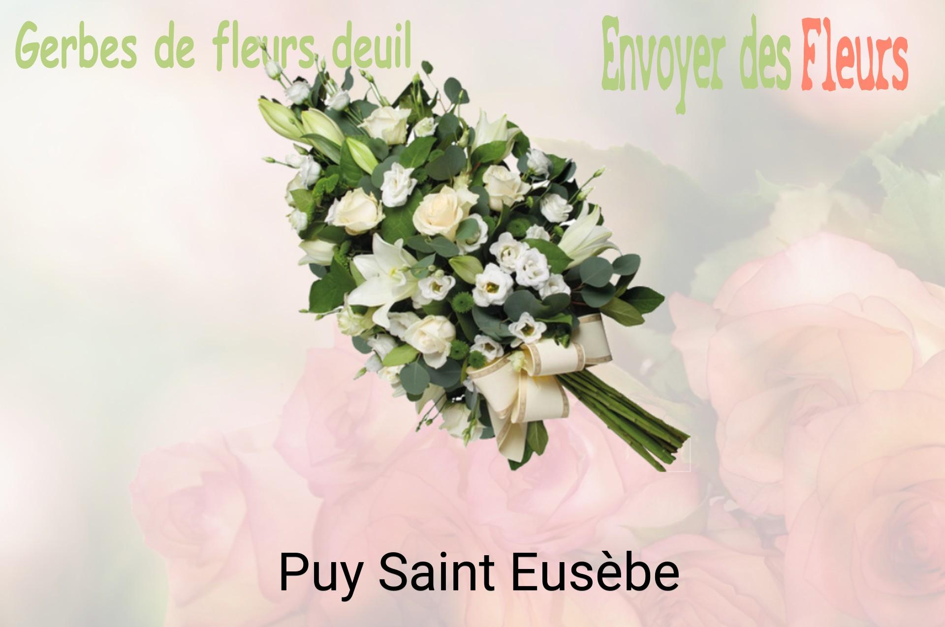 Gerbe de fleurs de deuil livrée à Puy-Saint-Eusèbe